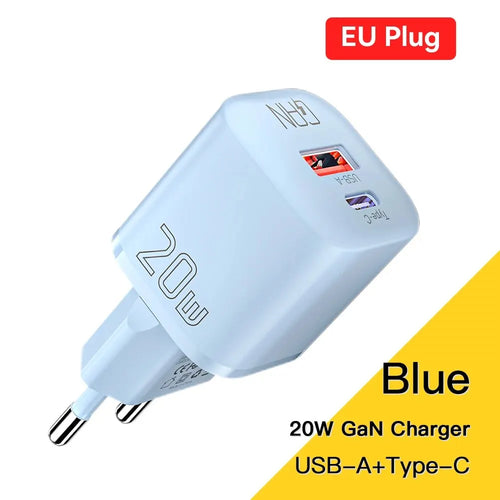 Essager 20W GaN USB Type C Charger PD Fast Charge Phone QC 3.0 Quick
