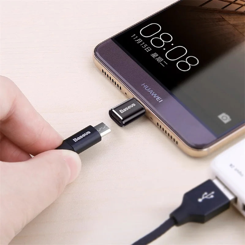 Baseus USB Type C OTG Adapter USB C Male To Micro USB Female Cable