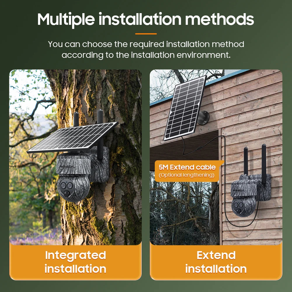 INQMEGA 8MP 4G SIM Card / WIFI Solar Camera Outdoor Security