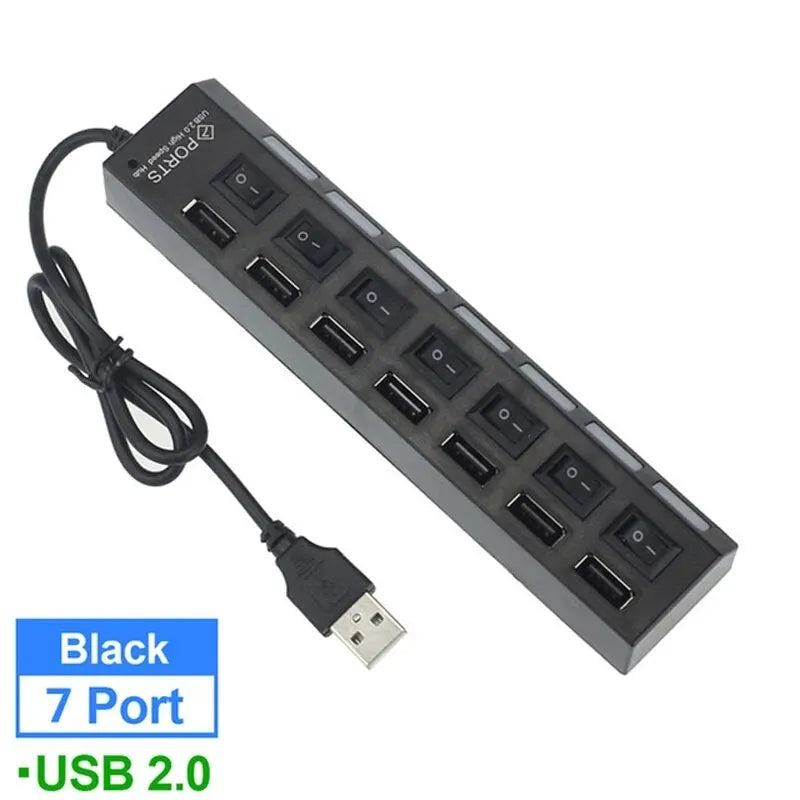 Switch Extension Hub 7-port USB2.0 Hub Computer USB Extension Hub One