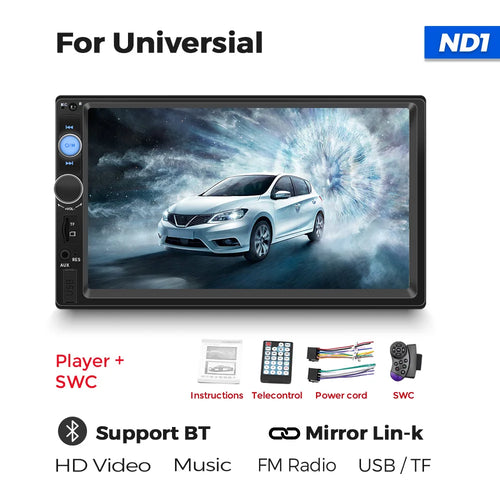 7 Inch HD Touch Screen Intelligent System Car Radio Multimedia Player