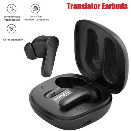New 144 Languages Smart  Translate Earbuds  Real Time Voice Translator