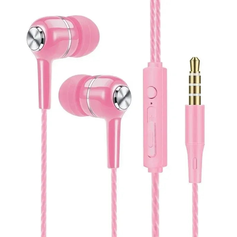 3.5mm Wired Headphones In Ear Headset Wired Earphones with Microphone