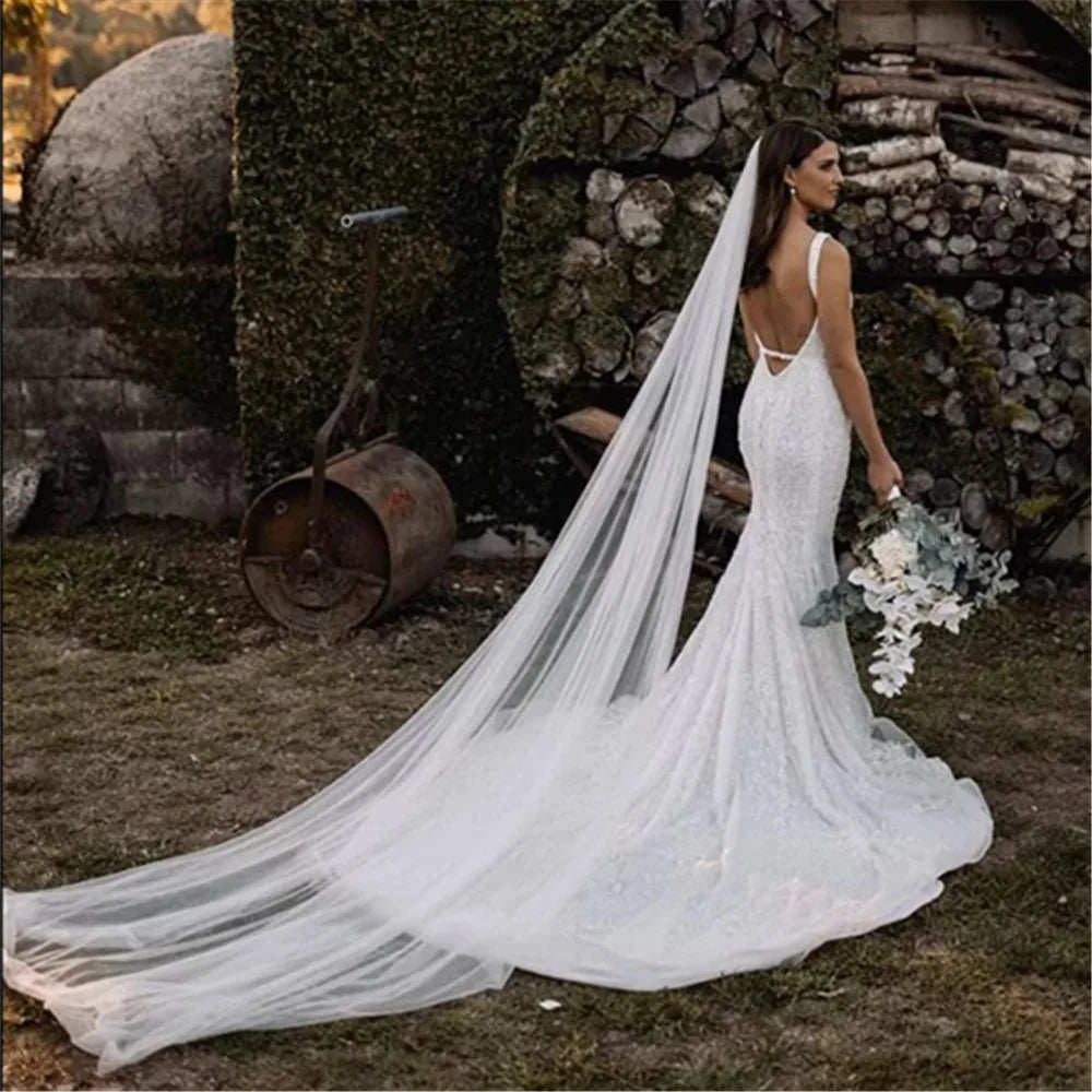 Elegant Bridal Veil with Comb 3 Meter 1 Layer/2 Layer/3 layer White