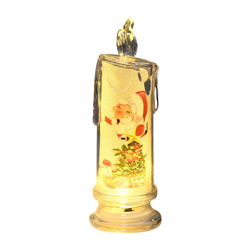 Electronic Candle Christmas Decoration Transparent Built-in Printed