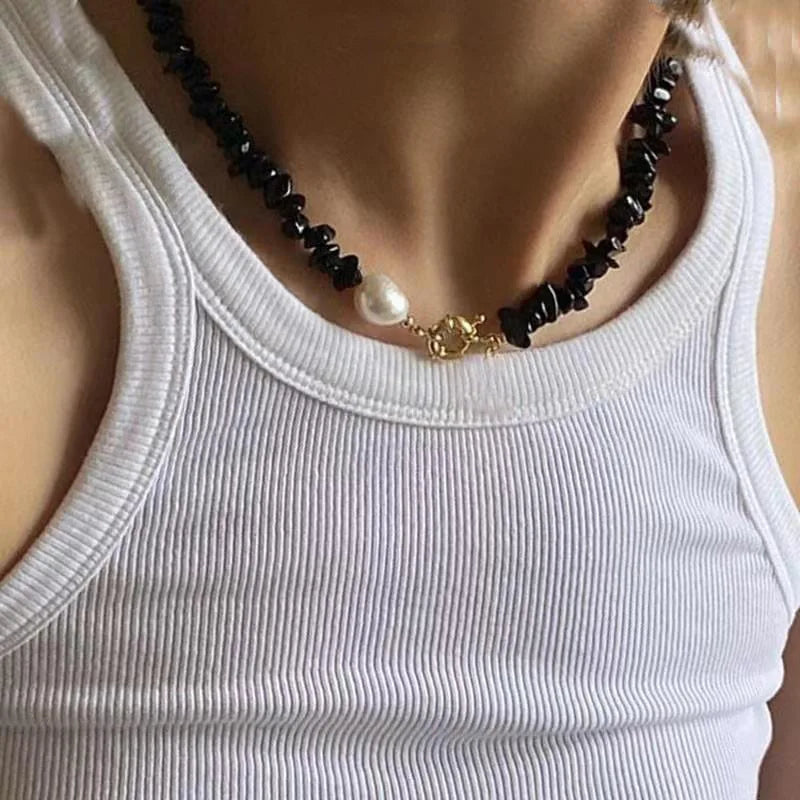Y2K Trend Wedding Party Jewelry Blue Shell Sheet Choker Necklace For