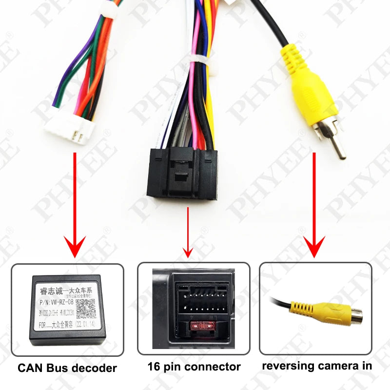 Quadlock Wiring Harness Adapter CAN Bus Box 16 Pin Plug Connector Car