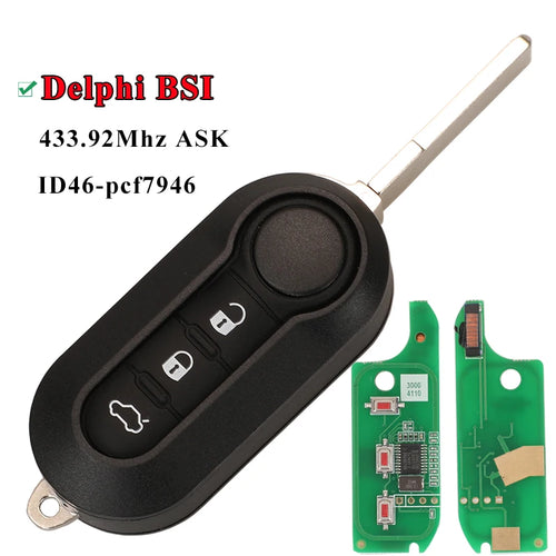 Delphi & Marelli Car Remote Key For Fiat MPV Bravo/Ducato 500 Doblo