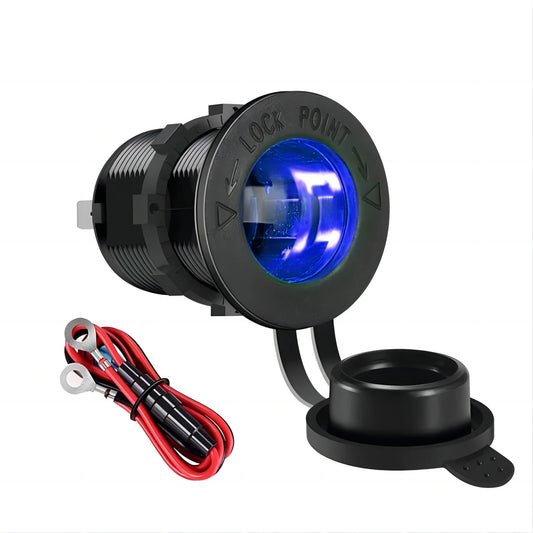 Car Cigarette Lighter Socket 12V-24V Waterproof Plug Power Outlet