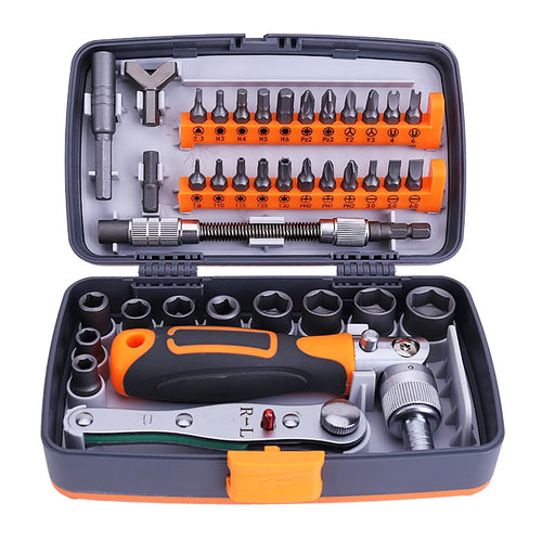 38 In 1 Ratchet Screwdriver Set Car Socket Magnetic Screwdriver Bits