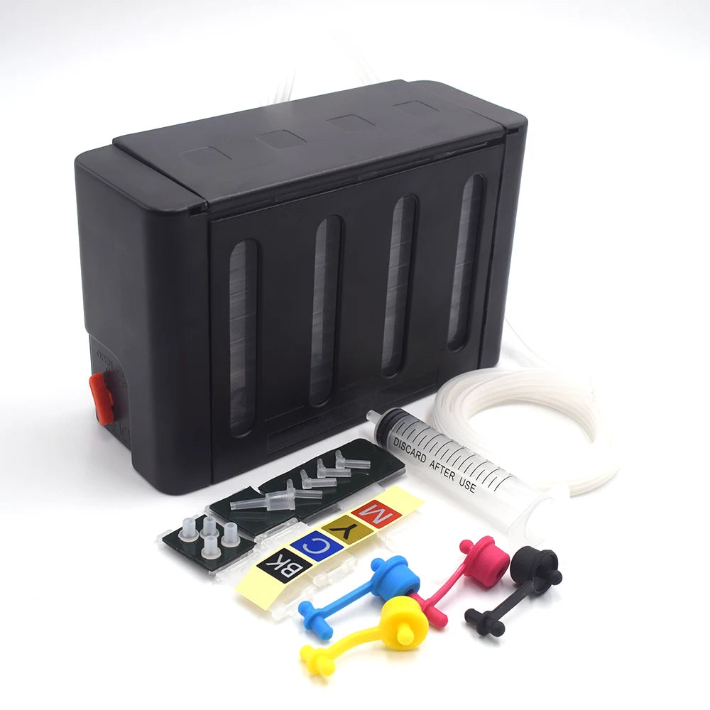 4 Color Printer Empty Tank Box Replacement Kit DIY CISS Refill Case
