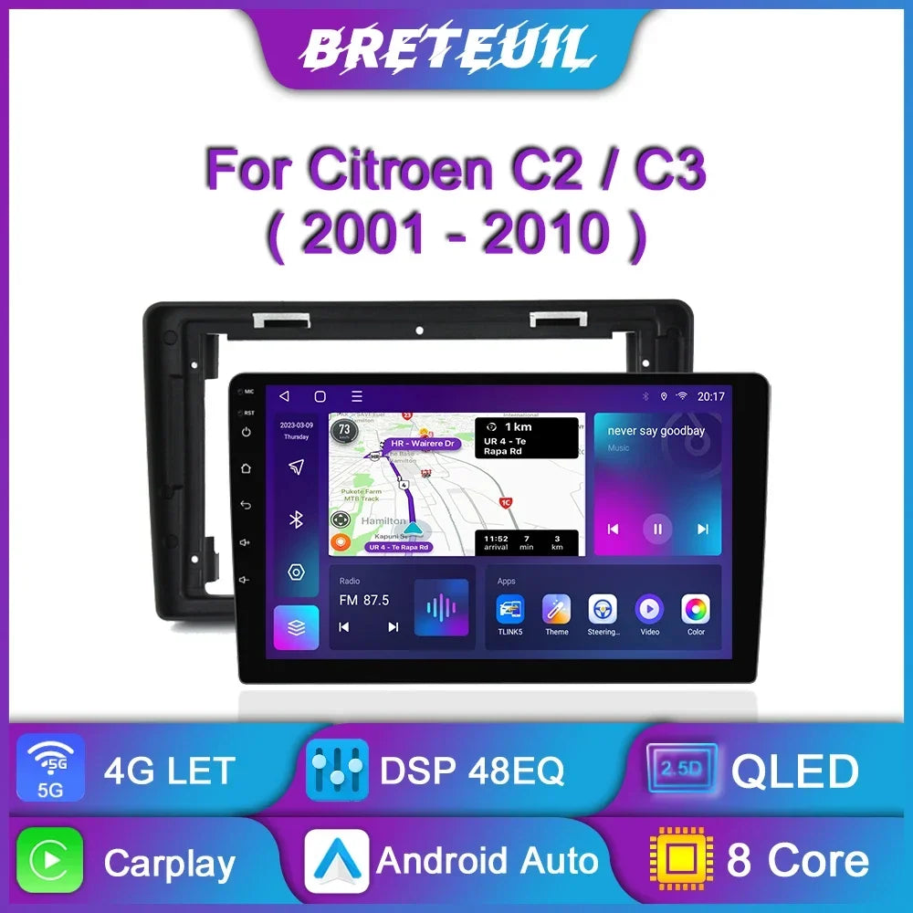 For Citroen C2 C3 2001 2002 2003 - 2010 Android Car Radio Multimedia