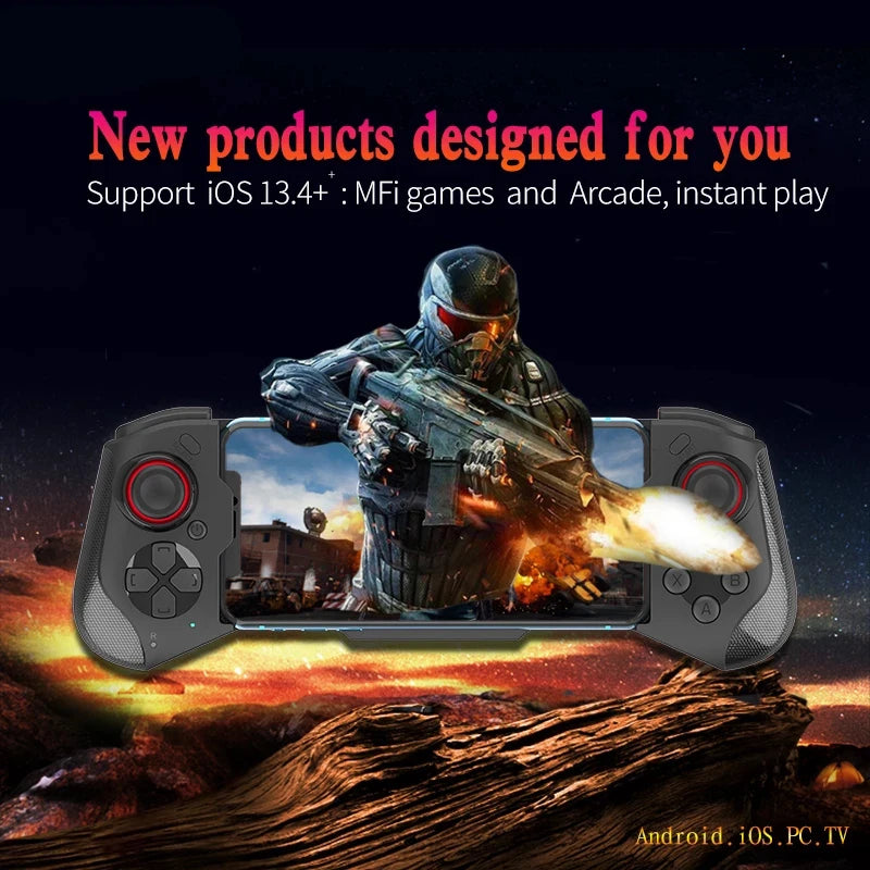 Gamepad For iPhone Android Cell Phone Control Bluetooth Controller