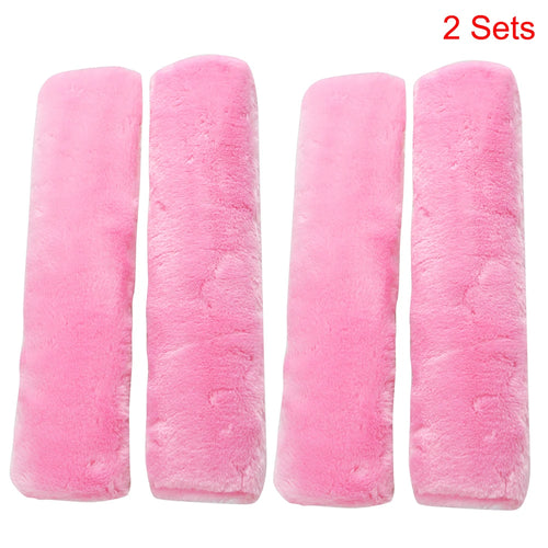 2Pcs Soft Plush Car Seat Belt Cover Shoulder Pad Winter Comfortable