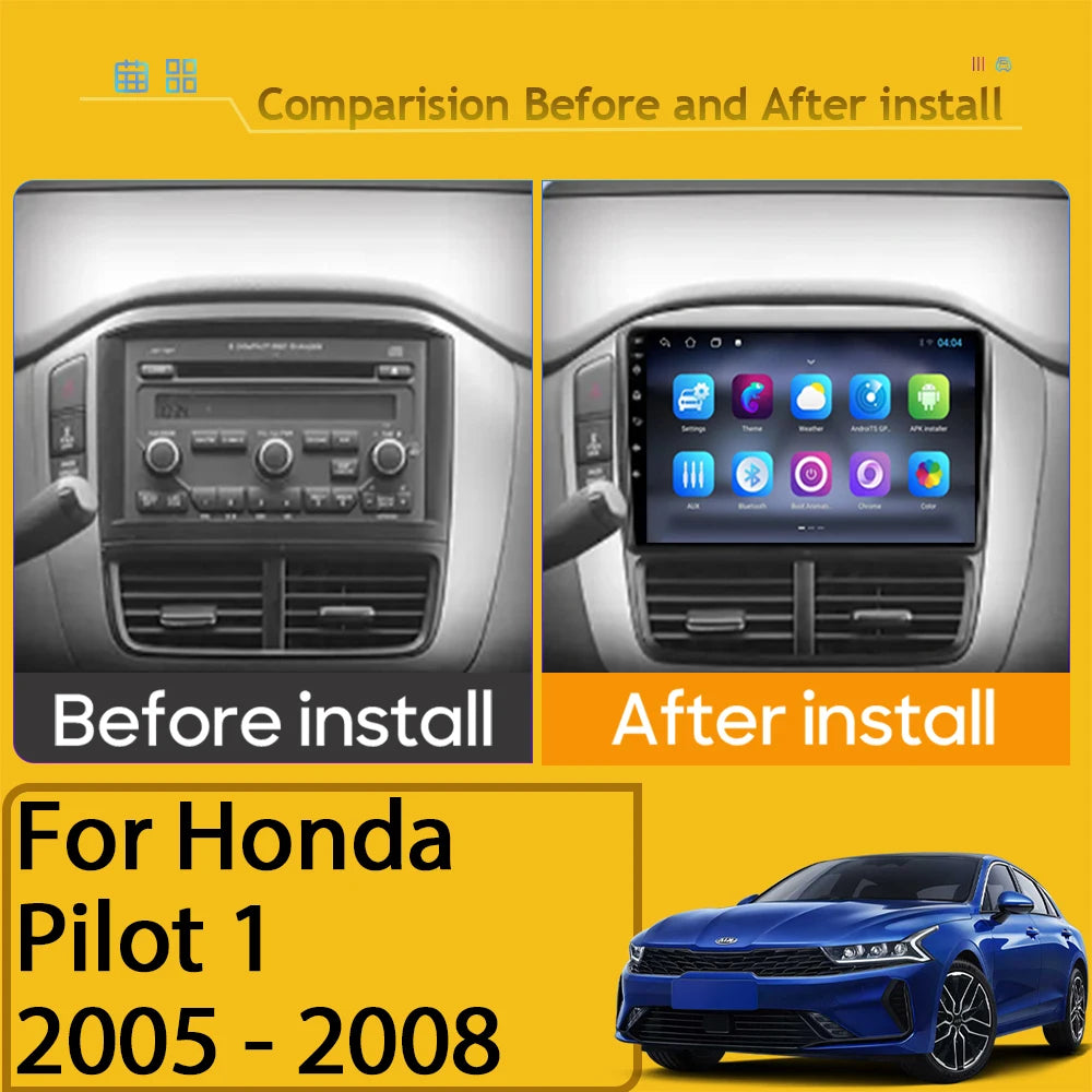 Car Video Android For Honda Pilot 1 2005 - 2008 Auto Radio No 2din