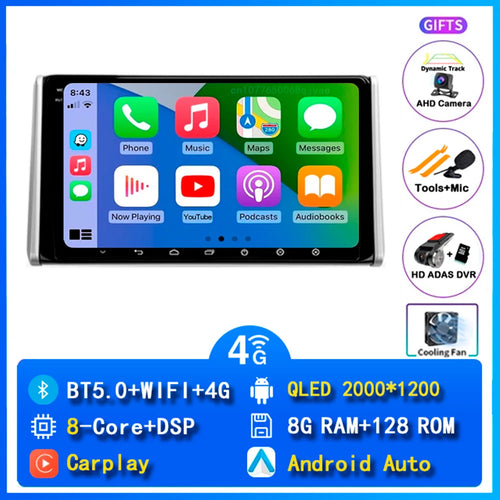Android 14 Carplay Car Radio For Toyota RAV4 XA50 2018 2019 2020