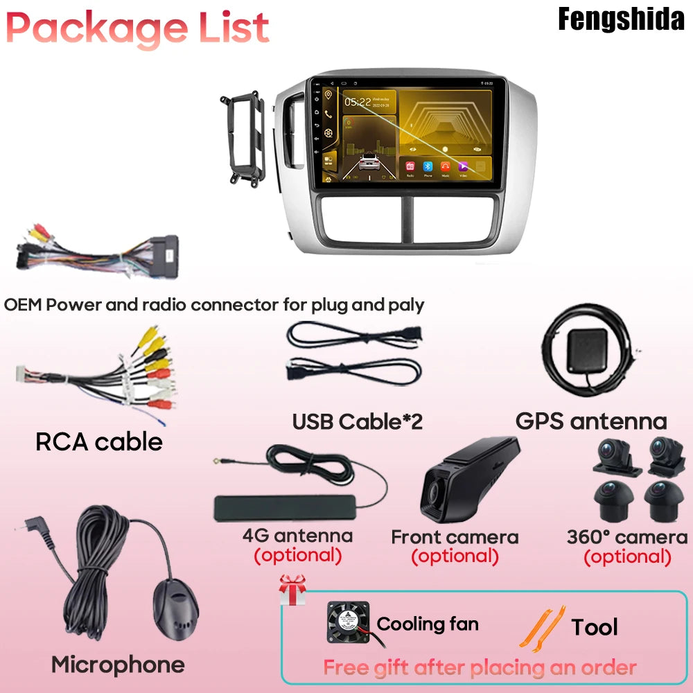 Car Video Player For Honda Pilot 1 2005 - 2008 WIFI Android Auto Car