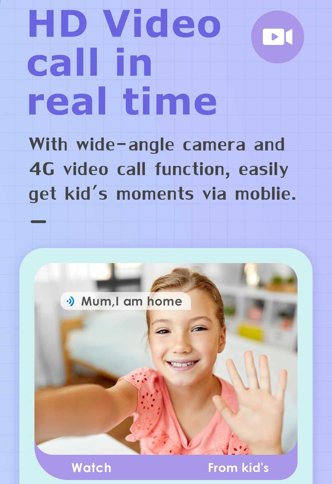 Children's Smart Watch Kids GPS Watch SOS 4G Sim Phone Smartwatch K9H