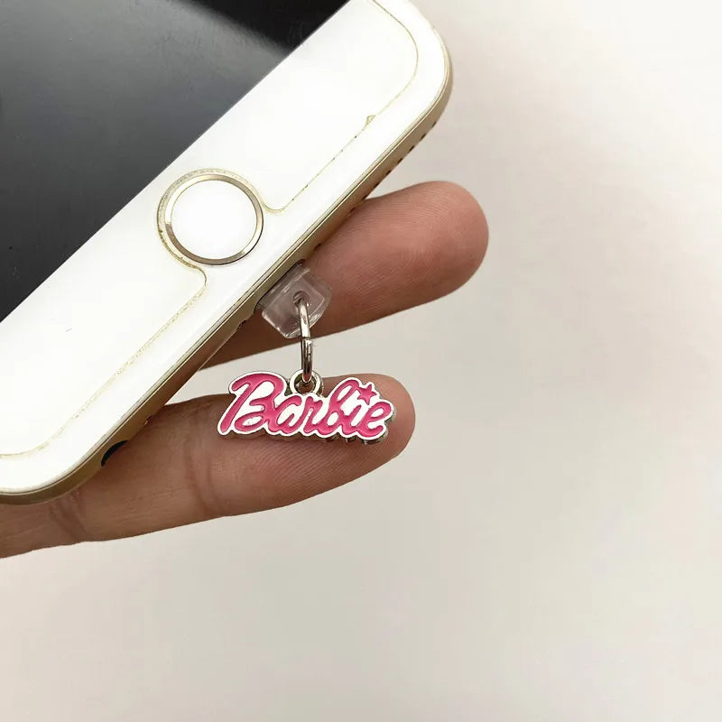 MINISO Barbie Metal Phone Anti-Dust Plug For iPhone Samsung Huawei