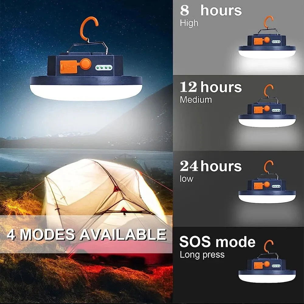 Rechargeable Powerful Light Camping Lantern with Magnet Strong Light