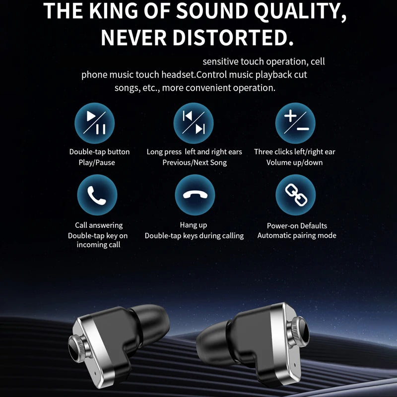 2024 New Smart Watch TWS 2-in-1 Bluetooth Earphones HIFI 9D Sound