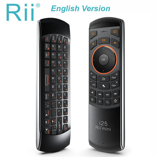 Rii i25 2.4G Mini Wirless Air Mouse Keyboard With IR Remote Control PC
