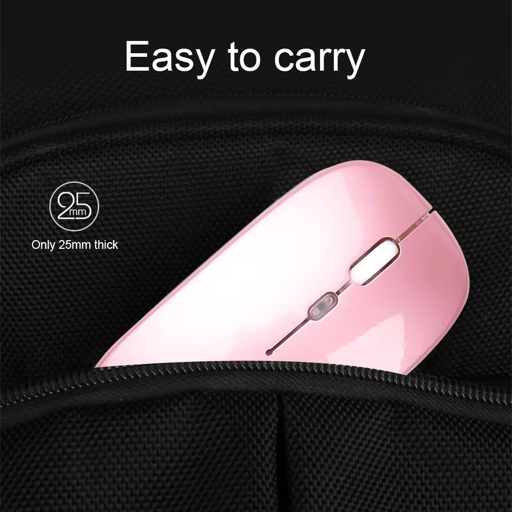 1600DPI 2.4Ghz Wireless Mouse Ergonomic Silent Mouse Rechargeable RGB