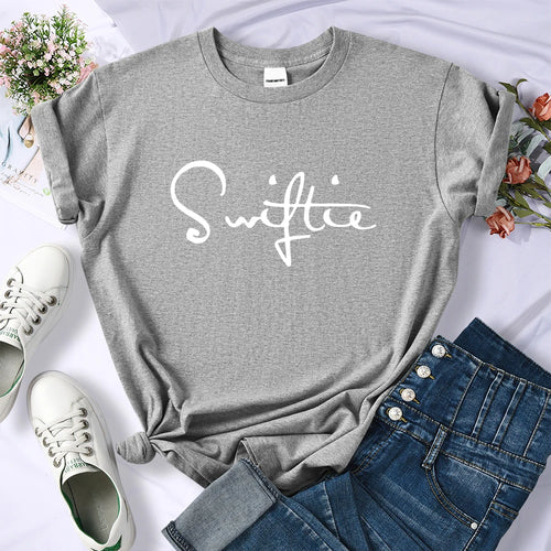 Swiftie Retro Y2K Funny Print T-Shirt Female Summer Fashion Tee Top