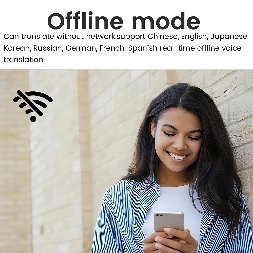 2023 New 144 Languages AI Voice Translator Earbuds Real Time OffLine