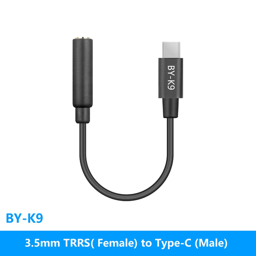 BOYA BY-K1-K9 3.5mm TRS to Lightning/Typec iPhone Android Phone Audio
