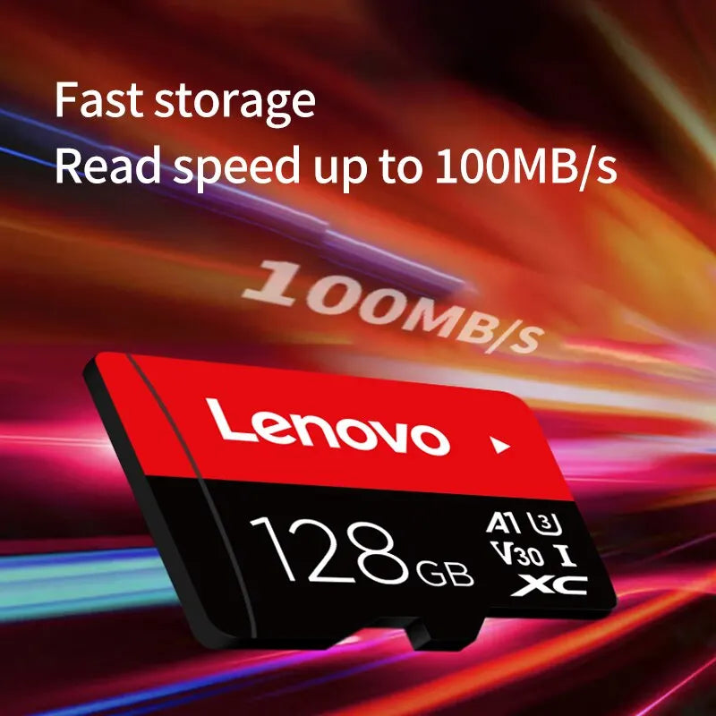 Lenovo Select Micro SD-Memory-Card, 256GB MicroSDXC 130MB/s Full HD &