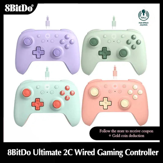 8BitDo Ultimate 2C Wired Gamepad，USB Gaming Controller with Hall