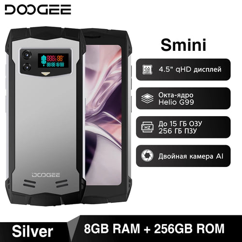 Global Version DOOGEE Smini Rugged Phone 4.5” qHD Display 50MP Camera