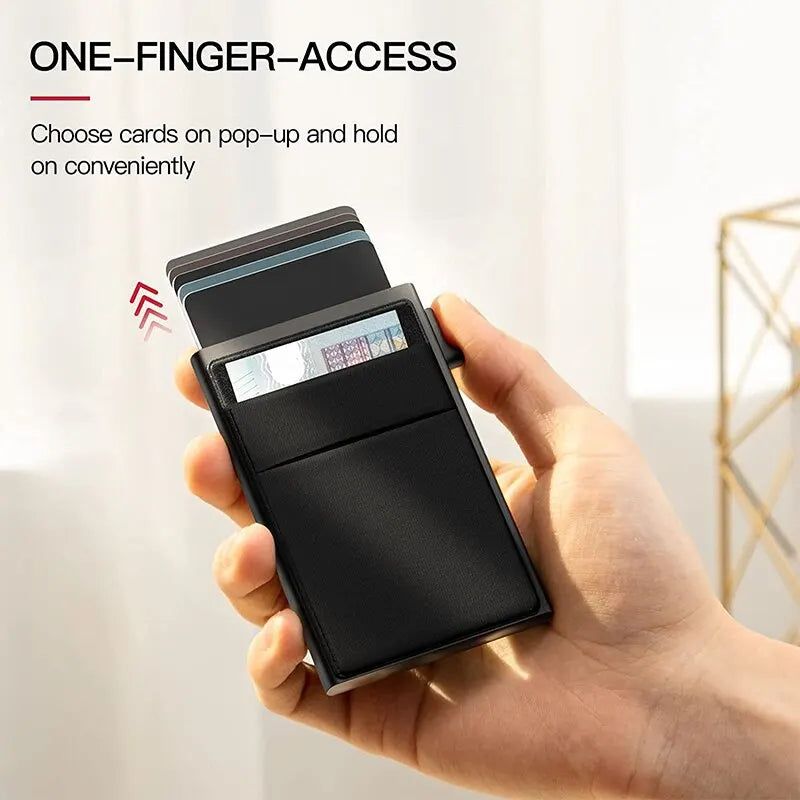 Rfid Credit Card Holder Men Thin Slim Mini Minimalist Wallets Luxury