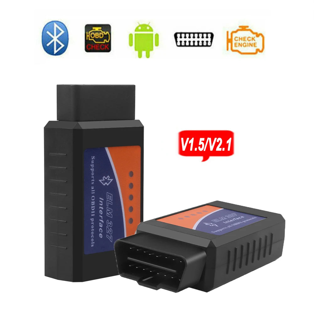 Elm327 Obd2 Scanner Elm 327 V1.5/V2.1 Bluetooth Code Reader Auto