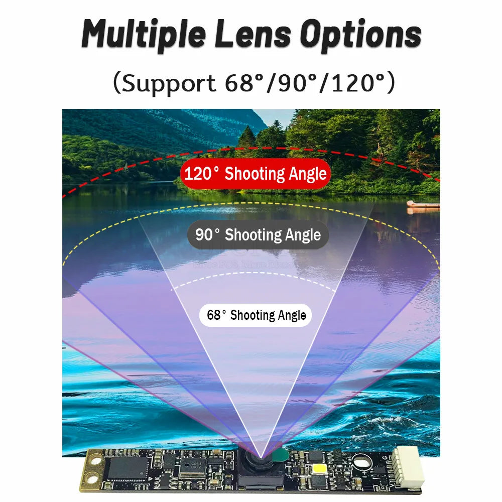 OV5648 USB Camera Module 68 120 Degrees Auto Focus with Flash Light