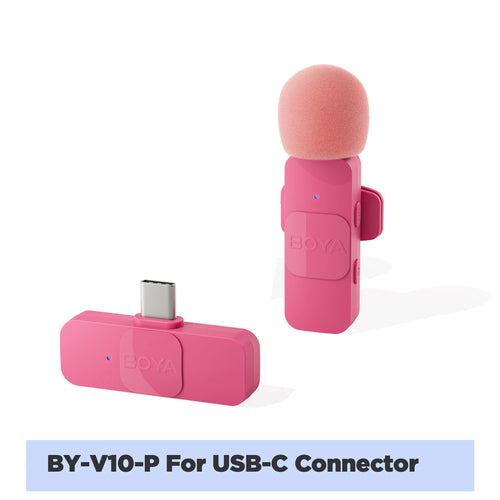 BOYA BY-V-P Wireless Lavalier Lapel Microphone for iPhone15 14 Android