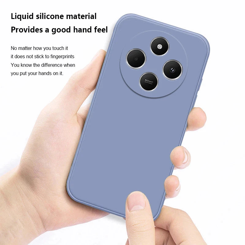 For Xiaomi Redmi 14C Case Liquid Silicone Plain Rubber TPU Protector