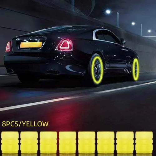 8PCS Luminous Valve Motorcycle Bicycle Bike Car Wheel Tyre Hub Cap