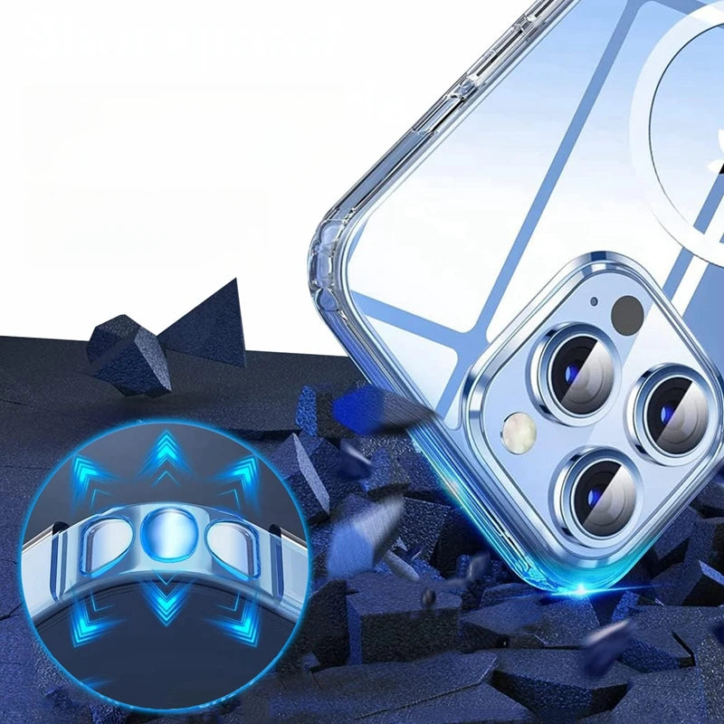 Acrylic Magnetic Case For iPhone 16 15 14 13 12 Pro Max Luxury Ultra