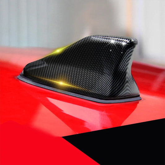Universal Carbon Fiber Look Car Roof Top Mount Shark Fin Aerial