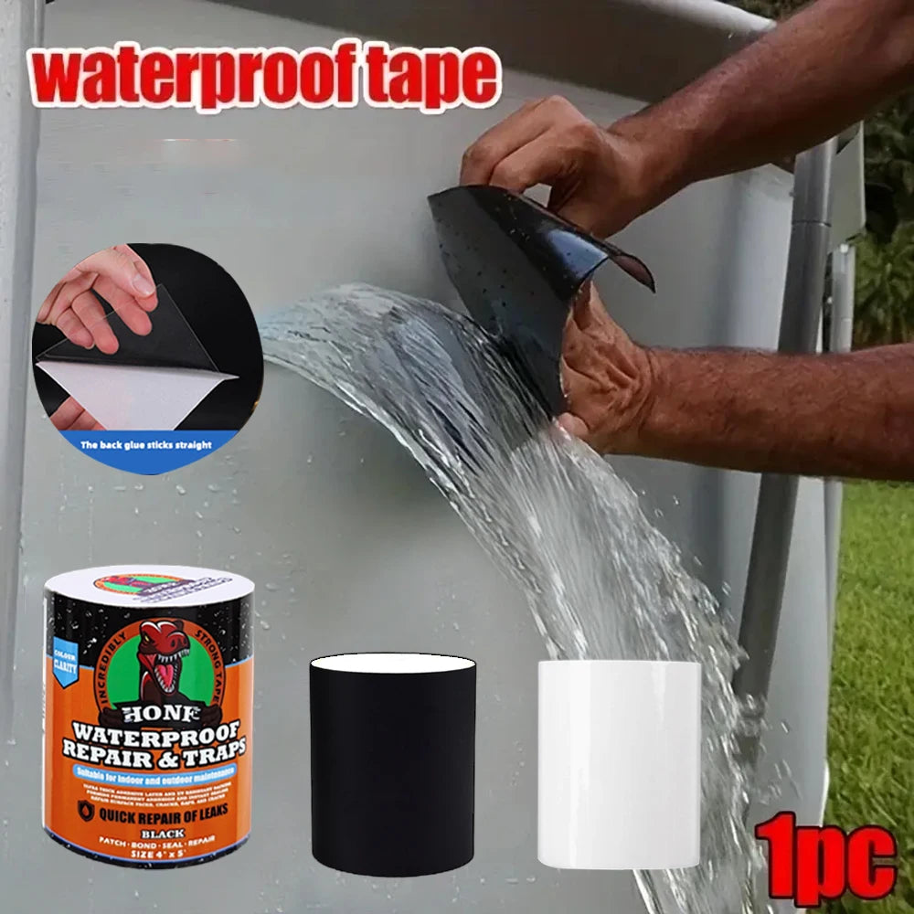 Black / Transparent Strong Waterproof Tape, High Strength Toughness,
