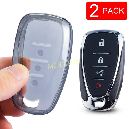 Black Transparent Key Fob Case Cover Keychain Car Accessories For