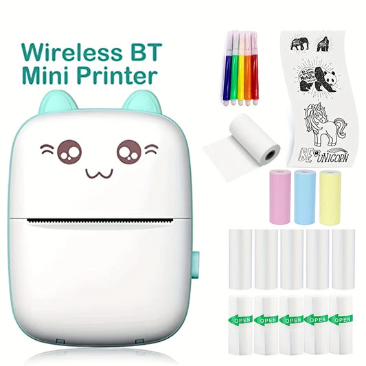 Mini Printer For IPhone And Android, Wireless Mini Photo Printer Label