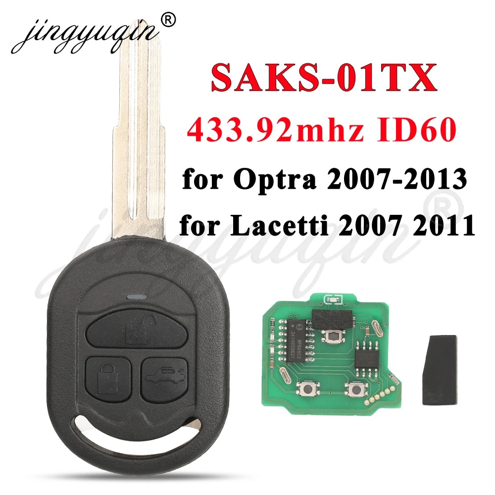jingyuqin SAKS-01TX Remote Car Key 433.92MHz 4D60 for Chevrolet Optra