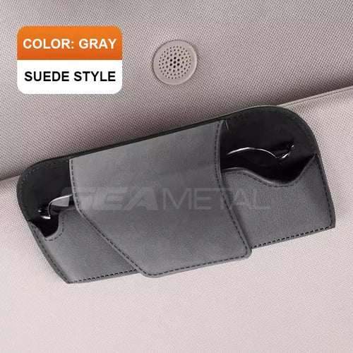 SEAMETAL Cowhide Sun Visor Glasses Holder Premium Leather