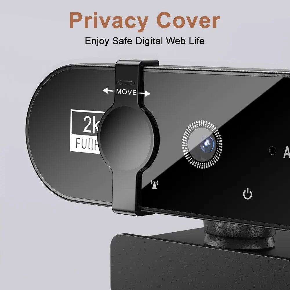 4K Webcam 1080P Mini Camera 2K Full HD Webcam with Microphone 30fps