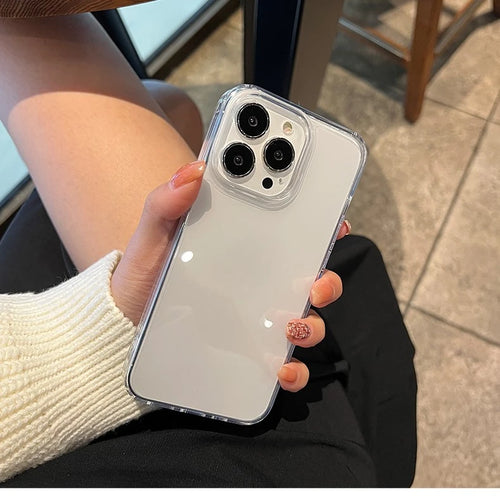 Luxury Transparent Soft Acrylic Phone Case for iPhone 16 15 Pro Max 11