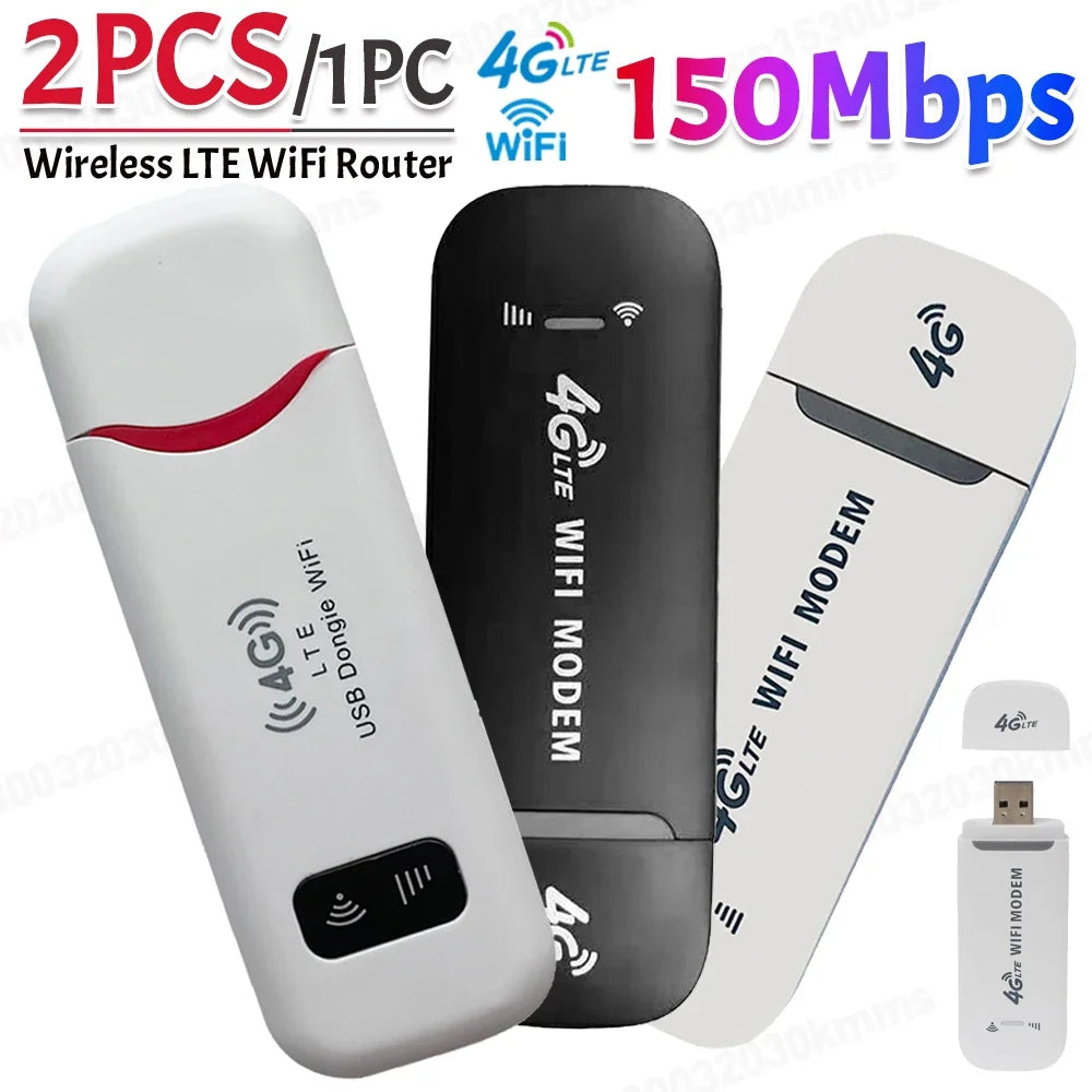 4G LTE Wireless USB Dongle Mobile Broadband 150Mbps Modem Stick 4G Sim