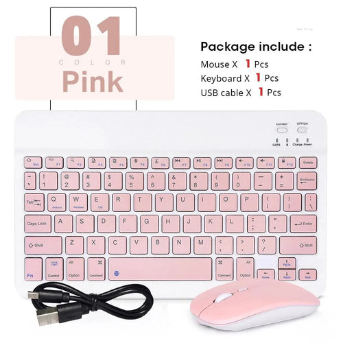 9.7in Mini Wireless Bluetooth Mouse BT English Keyboard For iPad 10th